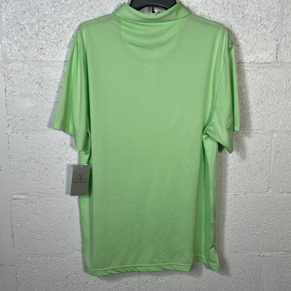 PGA Tour Men's Birdseye Textured Performance Polo Shirt Patina green small - Picture 4 of 8